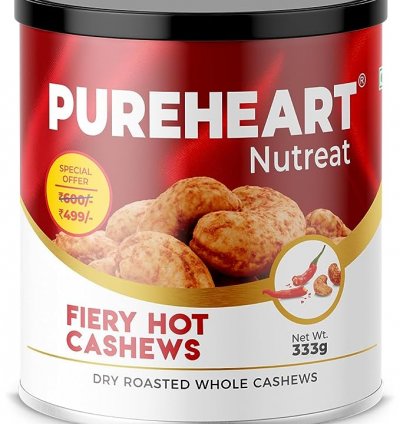 Fiery Hot Cashews Can 333gm