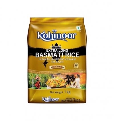 Kohinoor Gold India's Finest Extra Long Authentic Basmati Rice, 1 Kg Pack