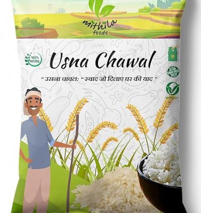 Mithila Foods 5 Kg Usna Chawal - Authentic Bihari Parboiled Rice