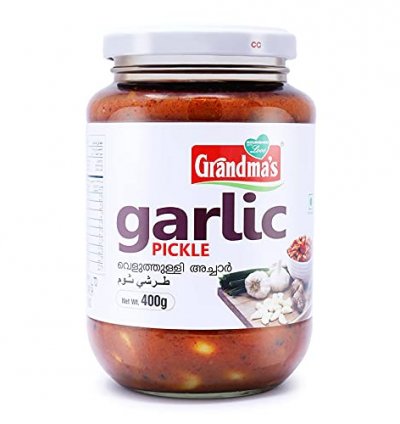 Grandmas Authentic Kerala Style Garlic Pickle 400g