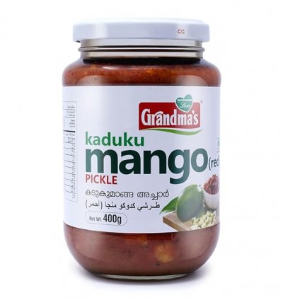 Grandmas Authentic Kerala Style Kaduku Mango Pickle   | 400g Bottle|